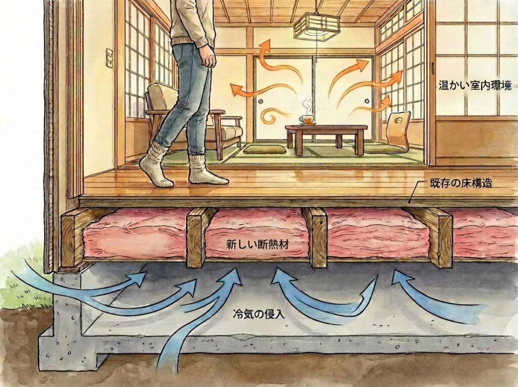「床」の断熱リフォームの種類と費用。信州の底冷え（ソコビエ）を解消する決定版