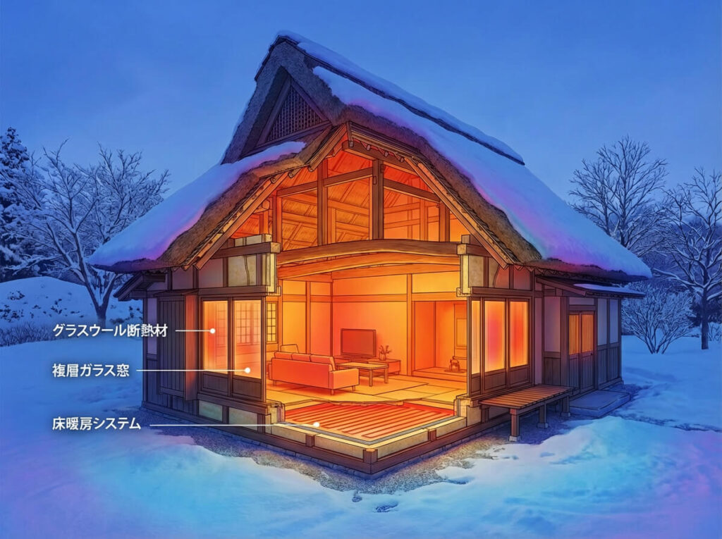 古民家再生の失敗しない「断熱」対策。信州の冬を越すための必須知識（床・壁・窓）