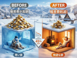 データで比較。寒冷地リフォームの費用対効果｜光熱費はいくら下がる？「元が取れる」までの年数