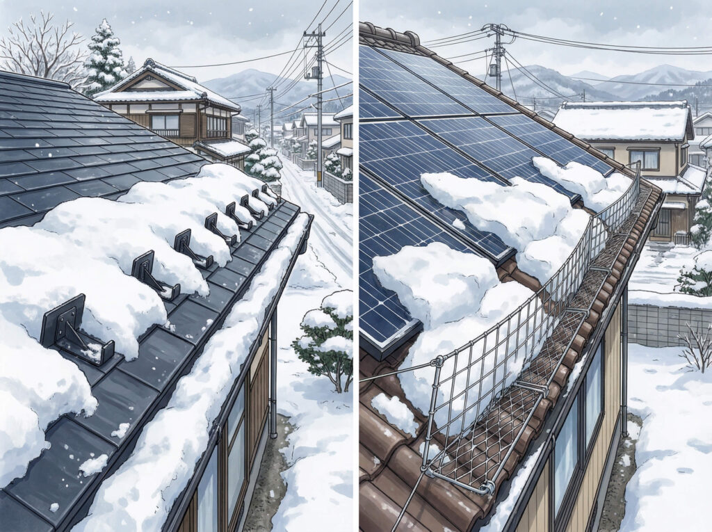 長野県の「雪止め」は必須？種類と設置費用｜隣家トラブルと愛車を守る「屋根のストッパー」