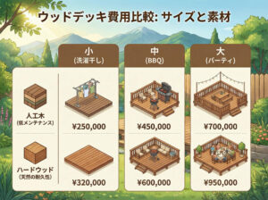 ウッドデッキの費用相場は？広さ・素材別のリアルな価格と、見積もりに含まれる「見えないお金」