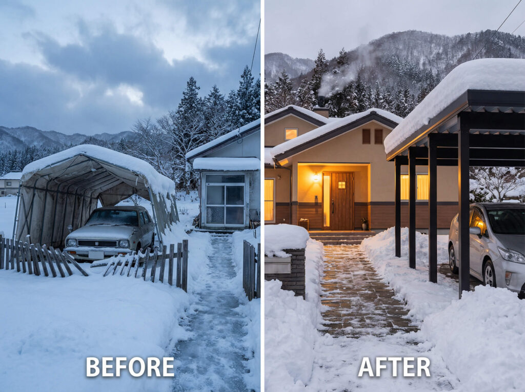 長野県で「雪対策・外構工事」が得意な業者の選び方｜デザインよりも大切！見積もりで見るべき「強度」と「提案力」
