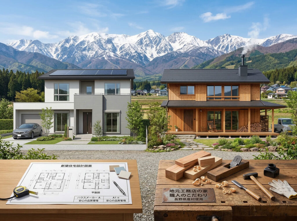 大手か、地元の工務店か。長野県での家づくりで後悔しないための徹底比較
